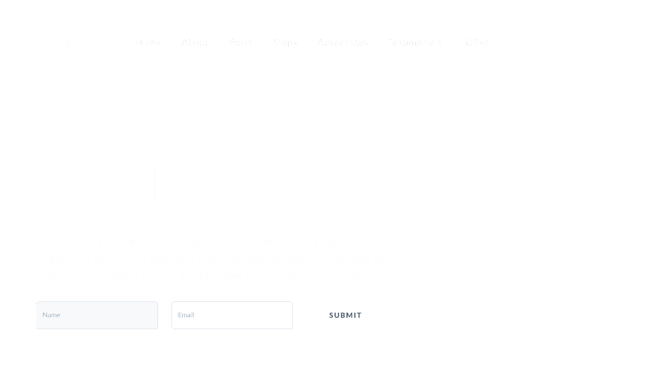 5 Dots Pattern Landing Page Example Overlay PNG