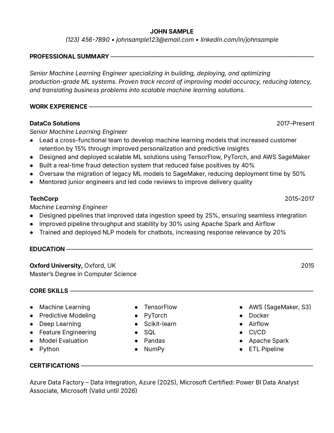 Business Professional resume template