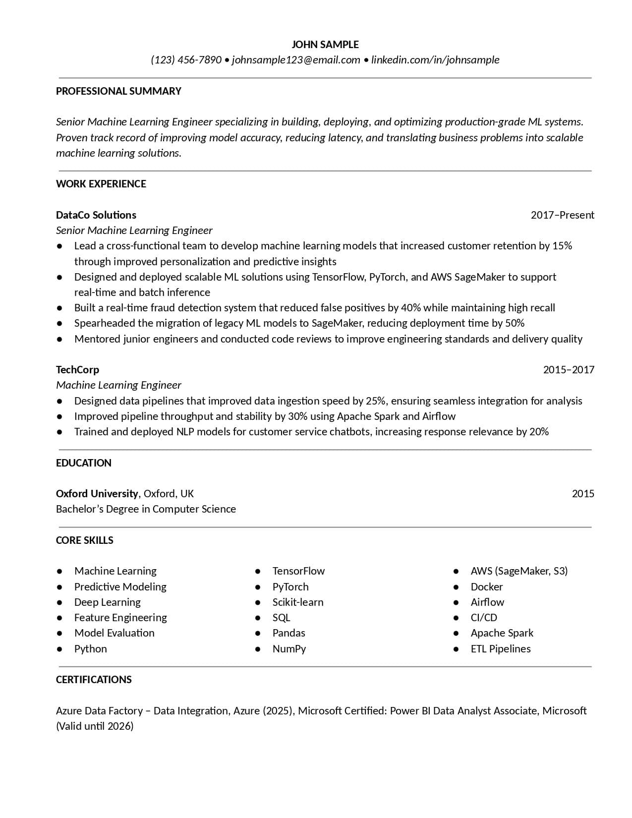 Modern Professional resume template