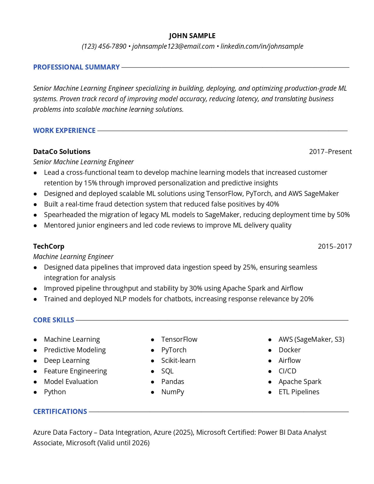 Smooth Professional resume template