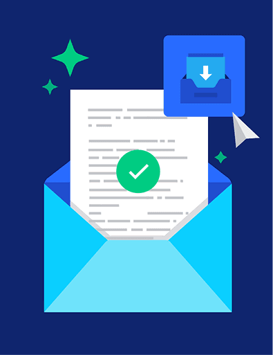 Resume in an envelope to be mailed out.