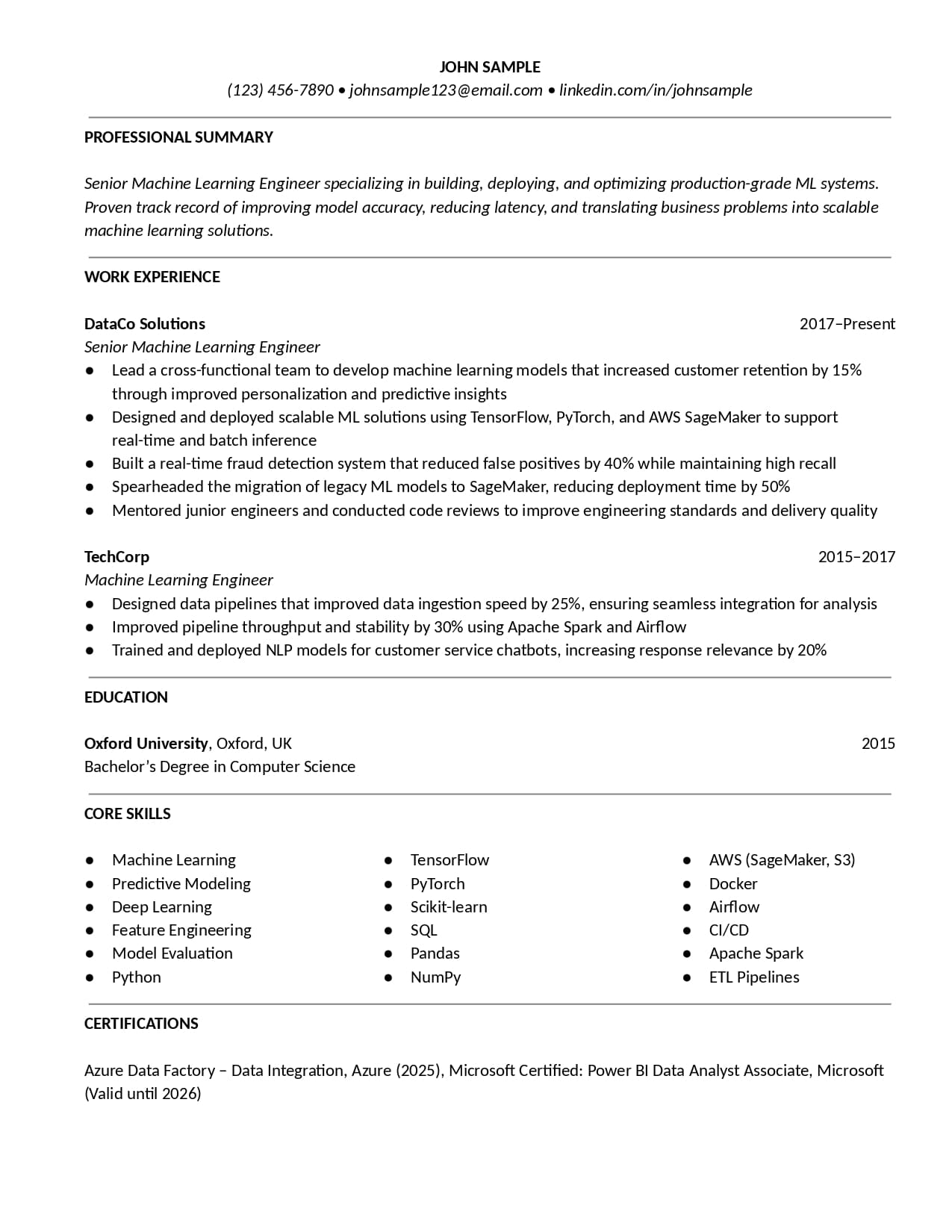 Modern Professional resume template