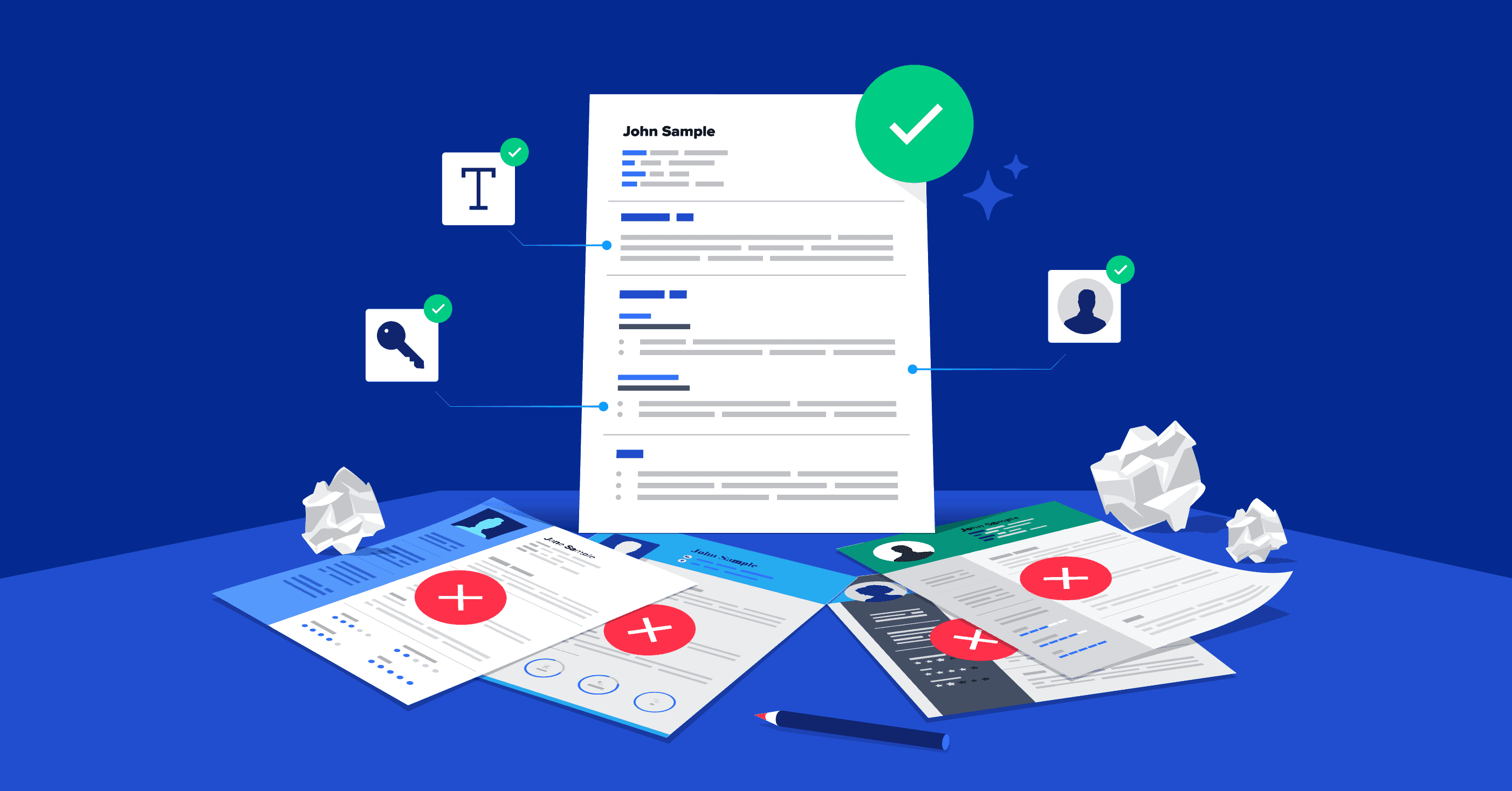 Resume comparison showing outdated design vs. modern, ATS-friendly 2025 layout with clean formatting. Resume comparison showing outdated design vs. modern, ATS-friendly 2025 layout with clean formatting.