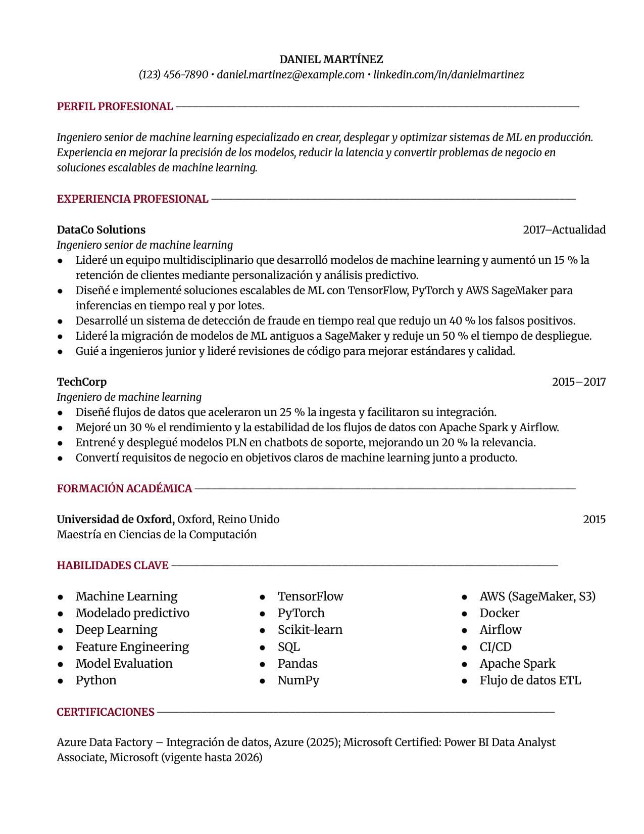 General resume template