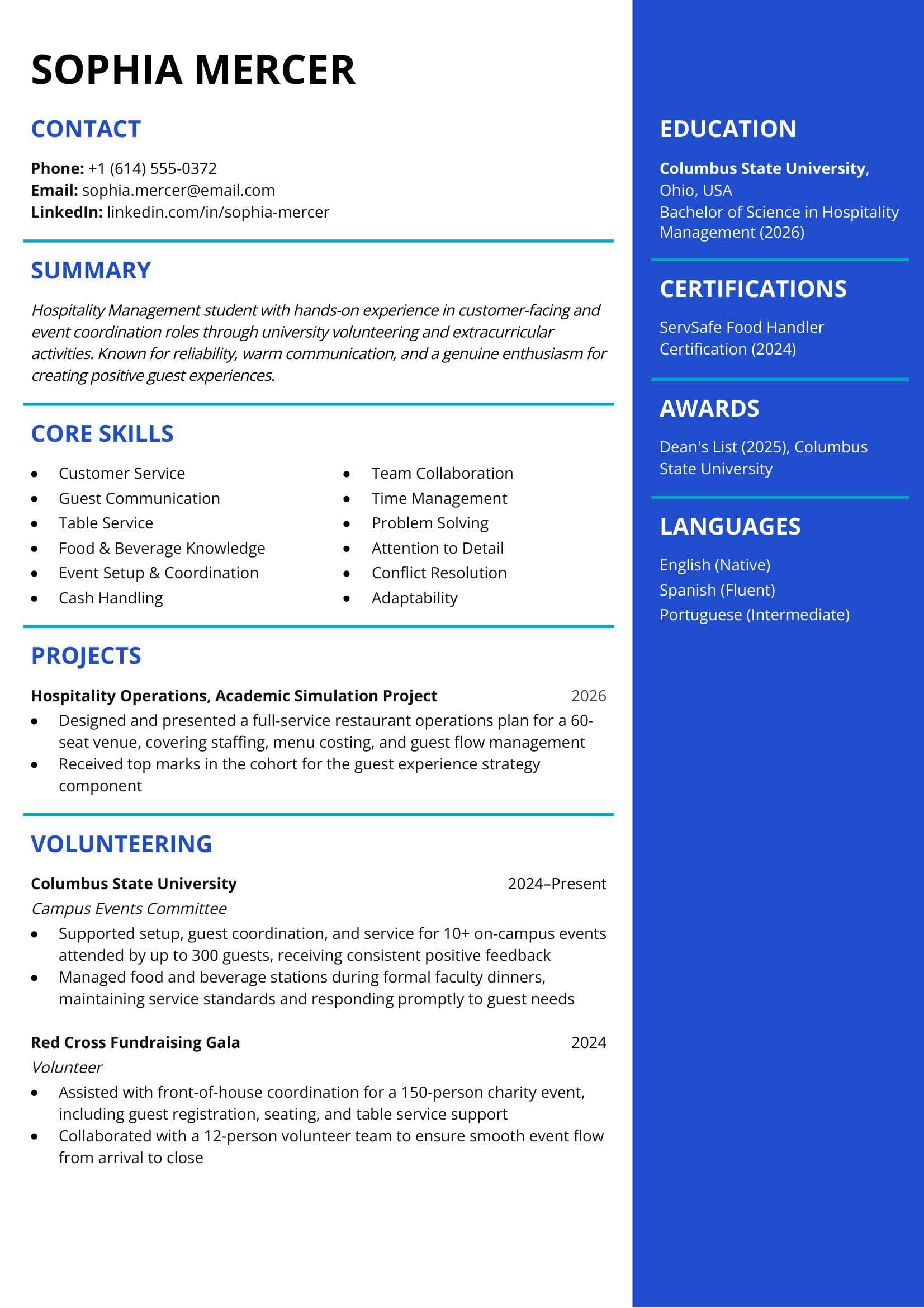 Student Resume resume template