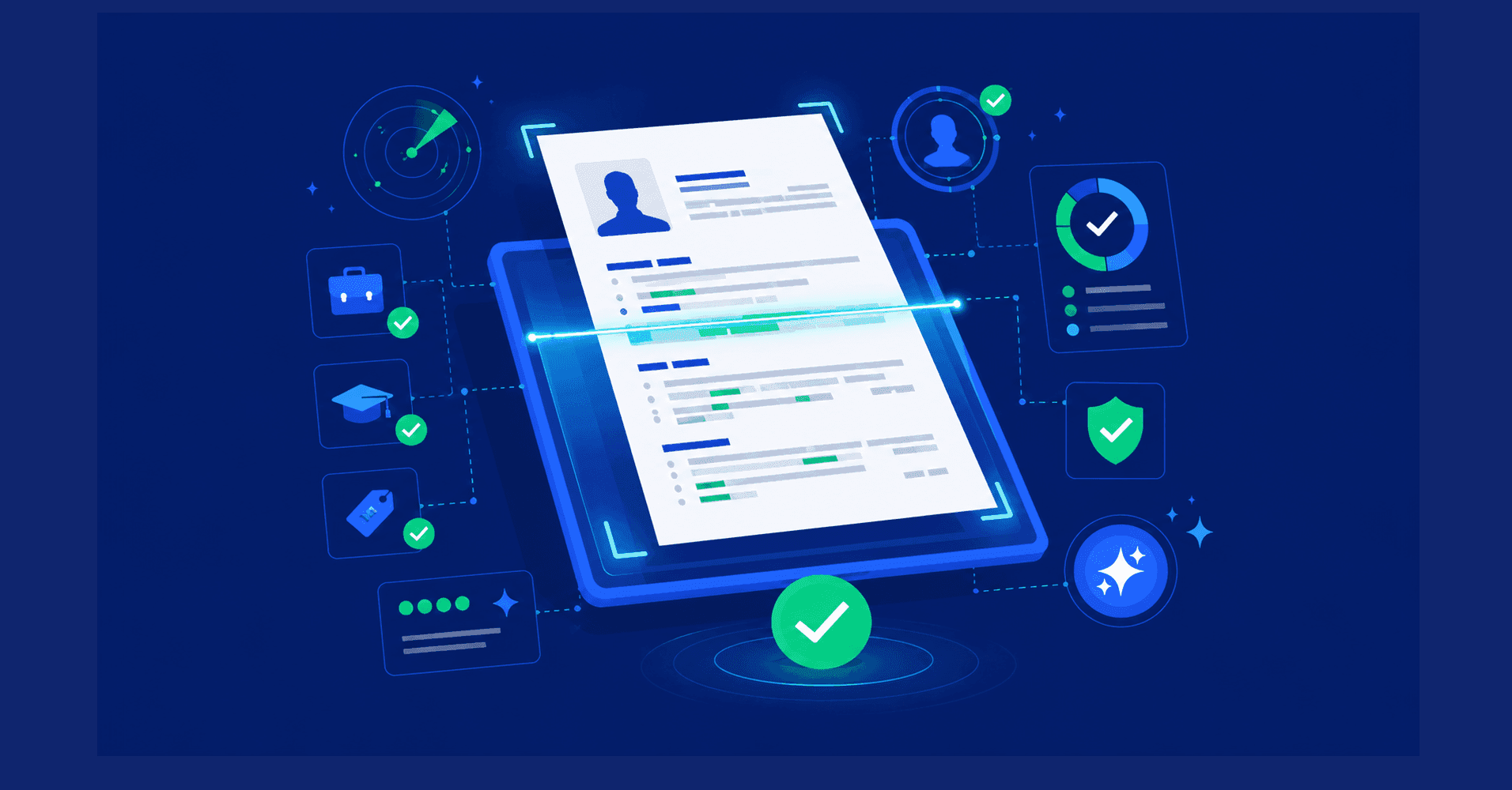 Resume-writing process illustration. Resume-writing process illustration.